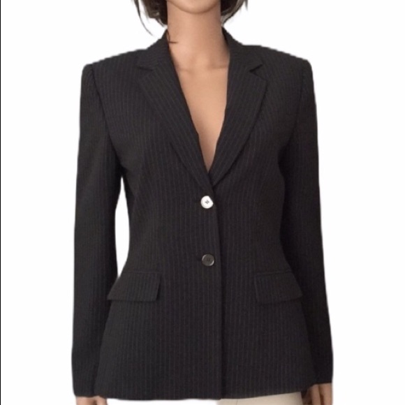 Tahari Tailored Pinstriped Blazer